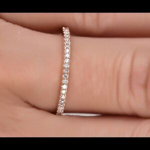 18k Gold PLATED CZ Diamond Eternity Ring
